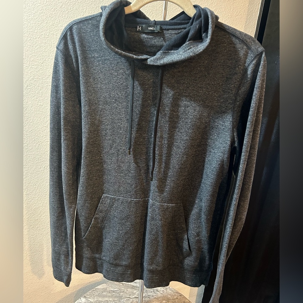 Vince Gray/Blue Pullover Hoodie Sweatshirt  Size Small
